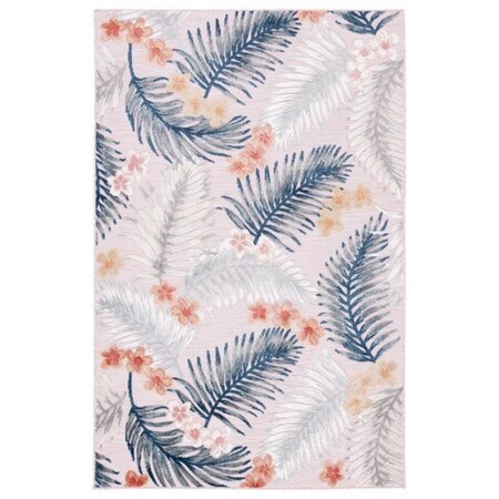 Safavieh 4 x 6 ft. Coastal Cabana 400 Power Loomed Rectangle Area Rug Pink & Grey CBN451U-4